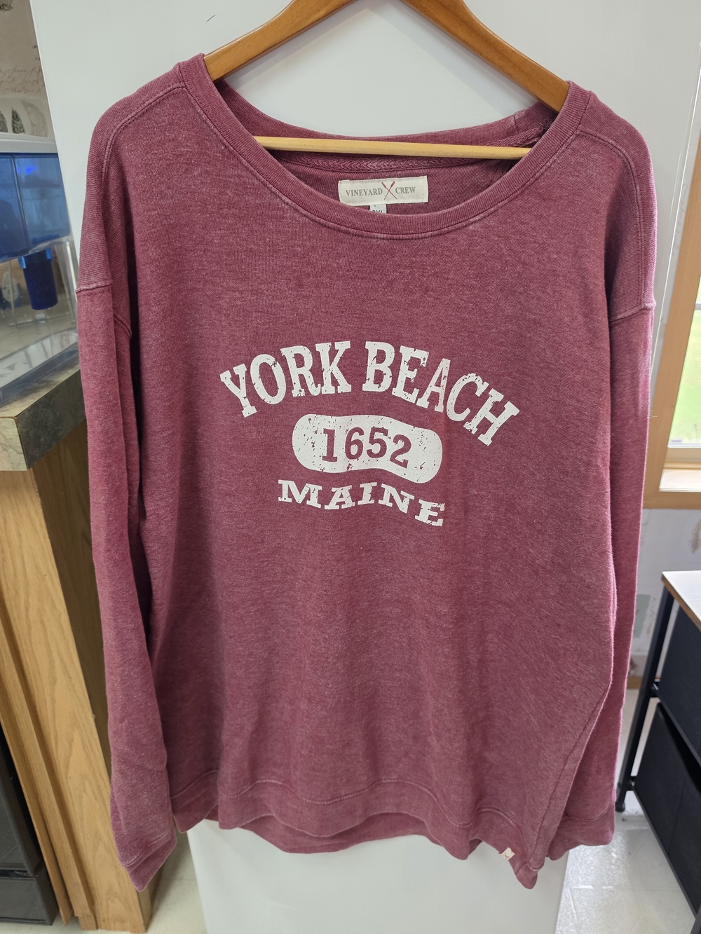 Vineyard Vines York Beach Maine Crewneck Sweatshirt - Dusty Rose